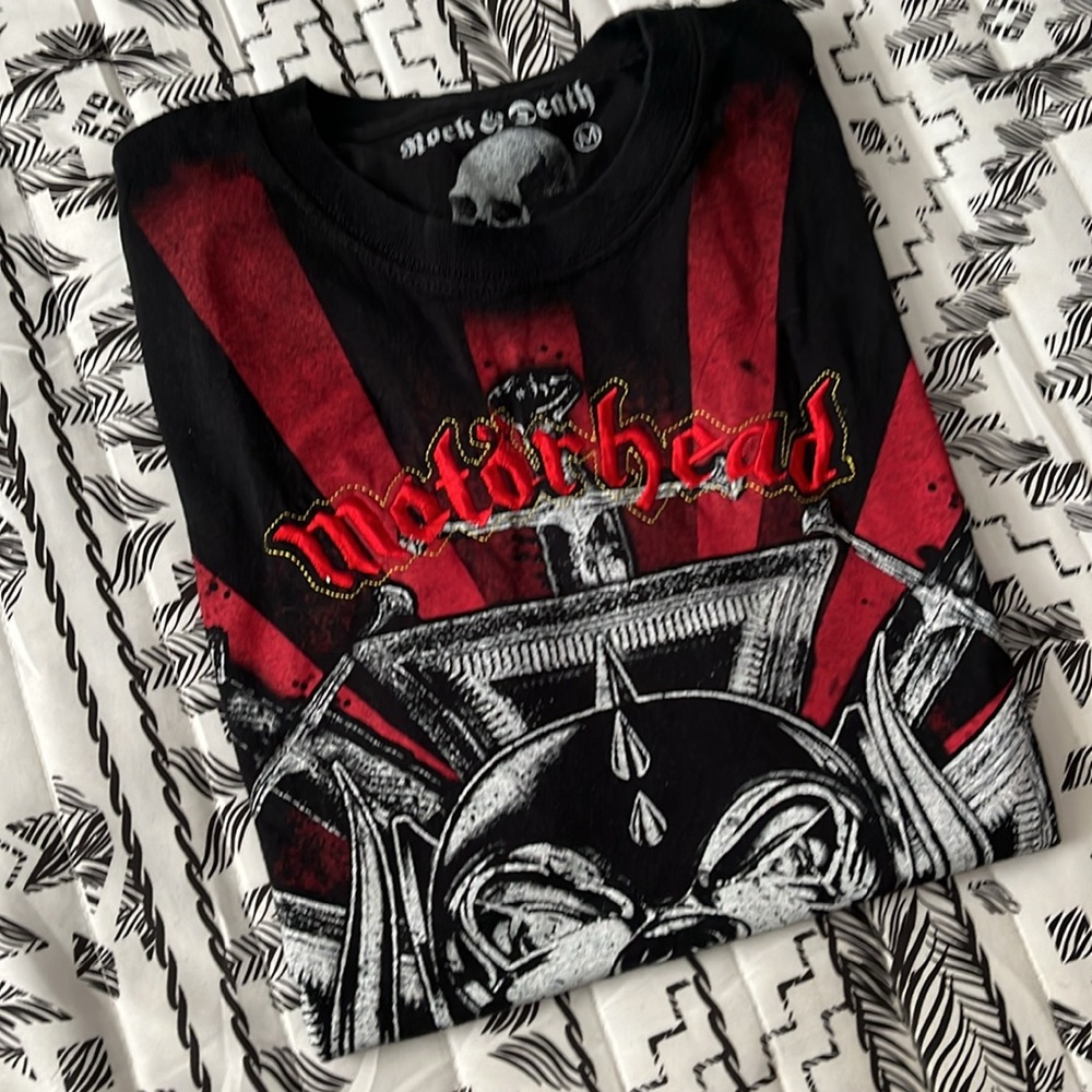 Motörhead Embroidered T-shirt Size M in Black